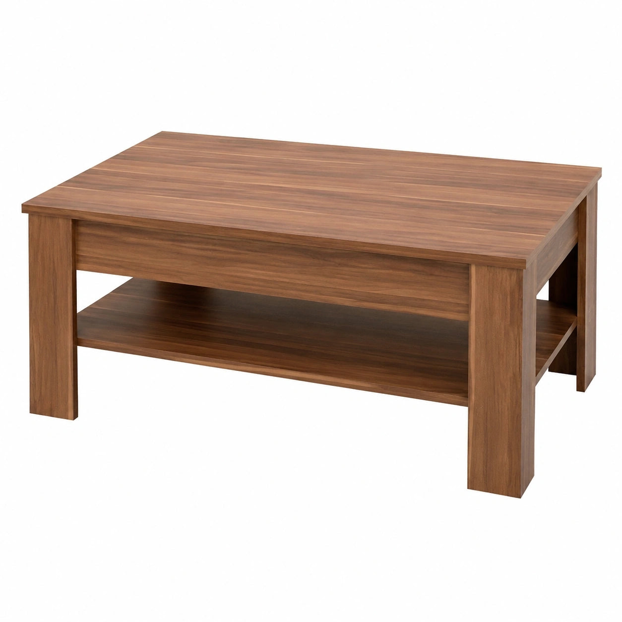 Moderner Couchtisch in Nussbaum mit Schublade für das Wohnzimmer