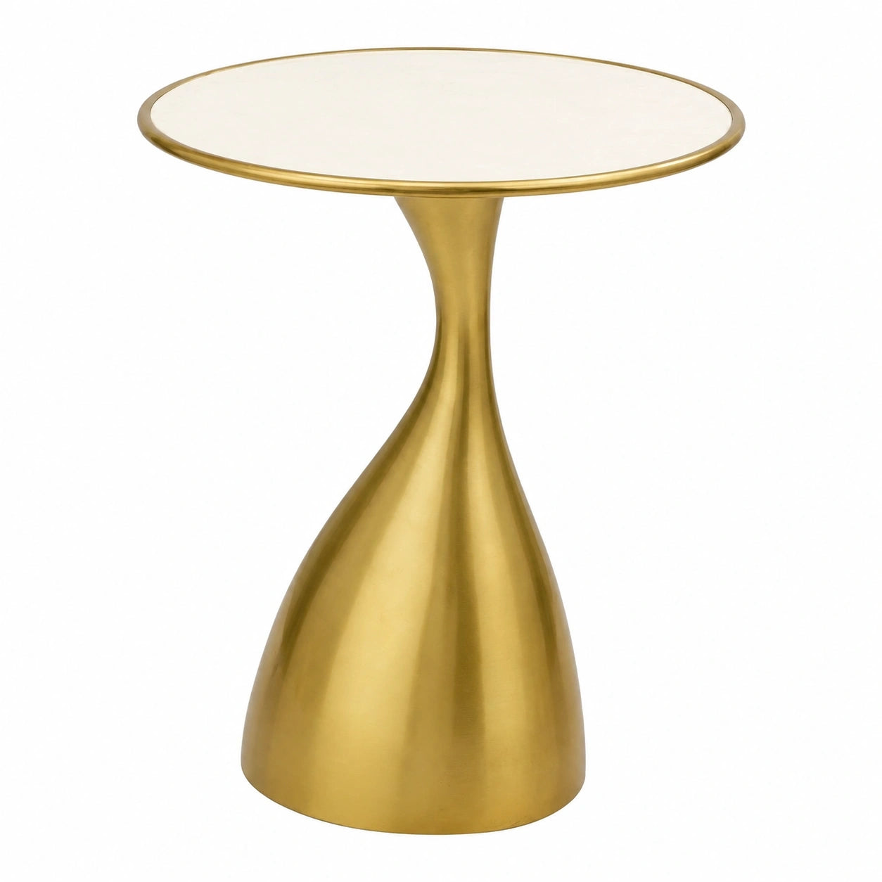 Kare Design Runder Beistelltisch Spacey Gold, Ø 36cm, Handgearbeitet, 46cm Höhe