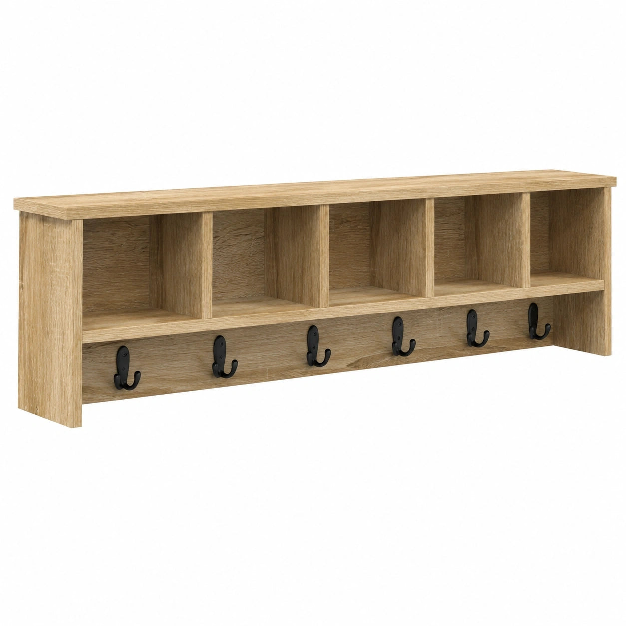 Moderner Wand-Nachttisch Sonoma-Eiche 100x16x26 cm mit Wandhaken