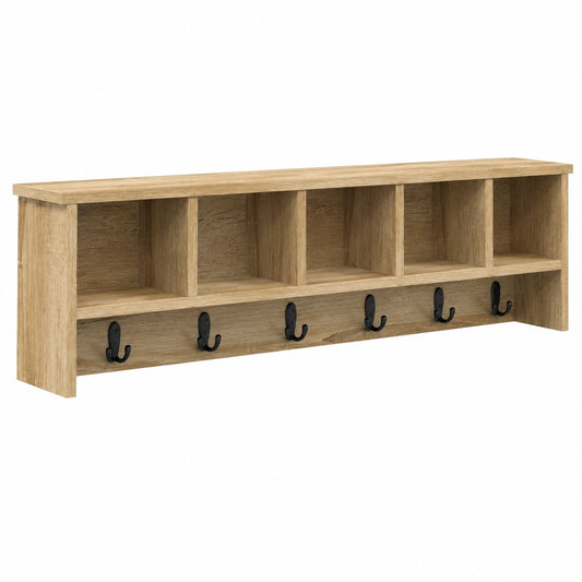 Moderner Wand-Nachttisch Sonoma-Eiche 100x16x26 cm mit Wandhaken