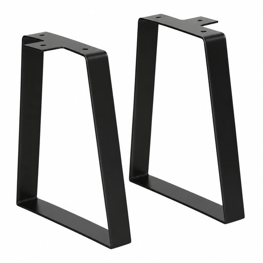 Industrielle Metall-Tischbeine Schwarz 36 cm, Trapezform, Robuste Eisengestaltung für DIY-Möbelprojekte