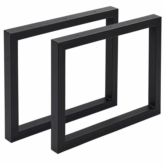 Robuste Metall-Tischbeine in Schwarz für Bänke und Couchtische – 2er Set, 35 x 50 cm