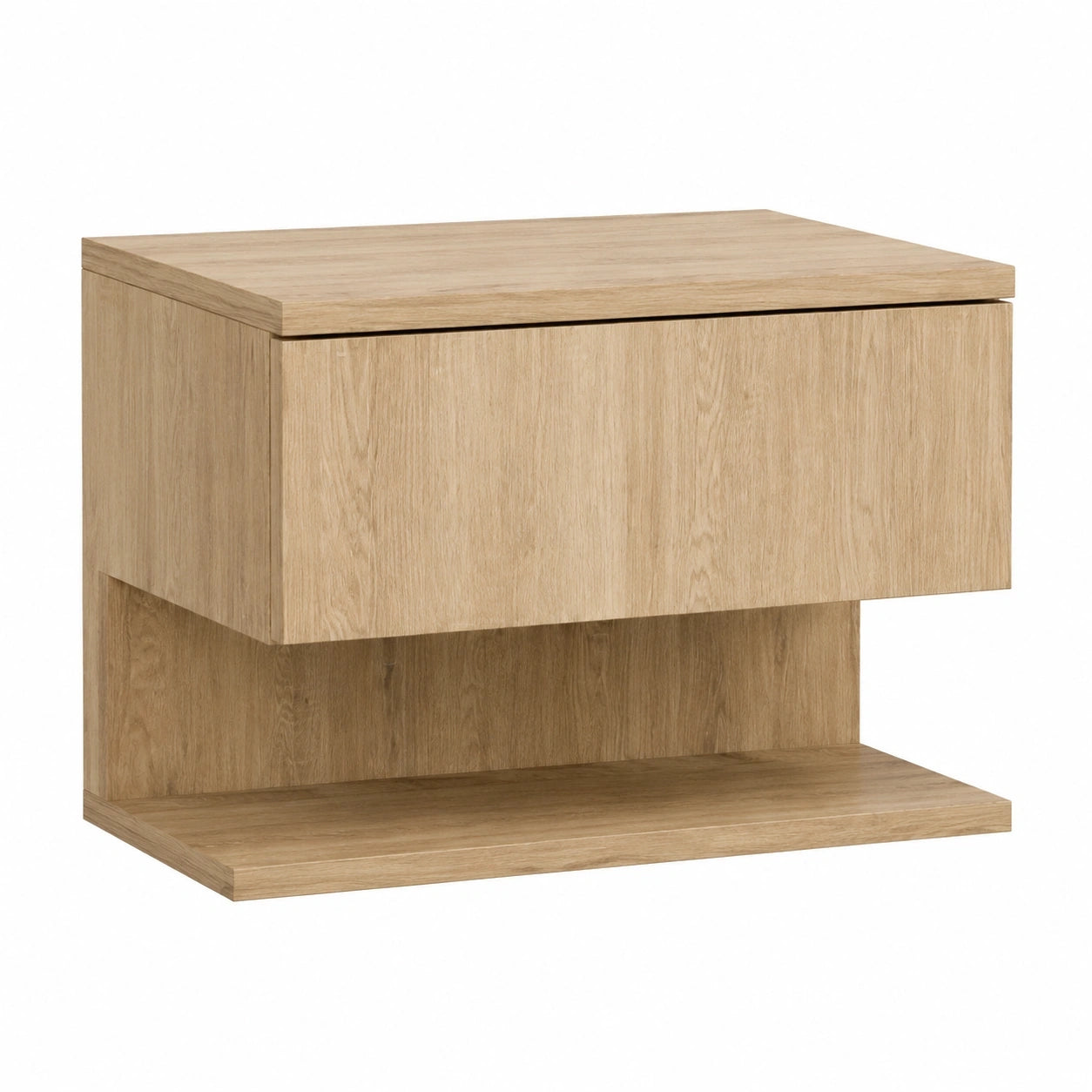 Schwebendes Nachttisch-Regal Sonoma, Kompakte Wandablage mit Fach, Maße: B35 x H30 x T31,6 cm