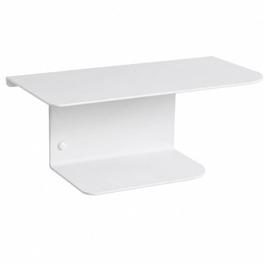 MILUKA Hängende Nachttische Weiß Metall - 2er Set, Multifunktionale Wandregale 40x20cm für Schlaf- und Kinderzimmer