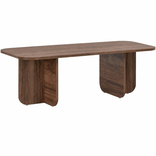 Moderner Couchtisch aus Walnussholz, 120 x 60 x 41 cm | Melaminbeschichtete Spanplatte, 18 mm | Stilvoll & funktional für Wohnzimmer